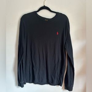 Black Long Sleeve Polo